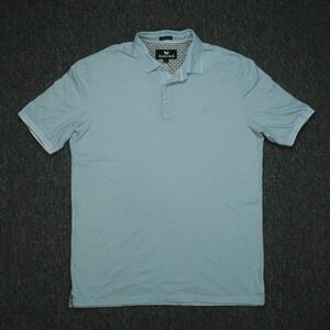 Buttercloth Shirt Mens Large‎ Blue Icy Cotton Performance Polo Casual Soft